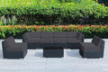 Outdoor Patio Furniture with 6-inch Thick Rainshield Cushions, No-Assembly 7-Piece All-Weather Wicker Sectional Set (Supercrylic Gray)