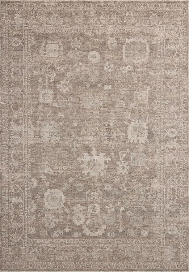 Loloi Chris Loves Julia Louisa Collection LOI-03 Taupe/Ivory 2'-7" x 12'-0", .38" Pile Height, Runner Rug