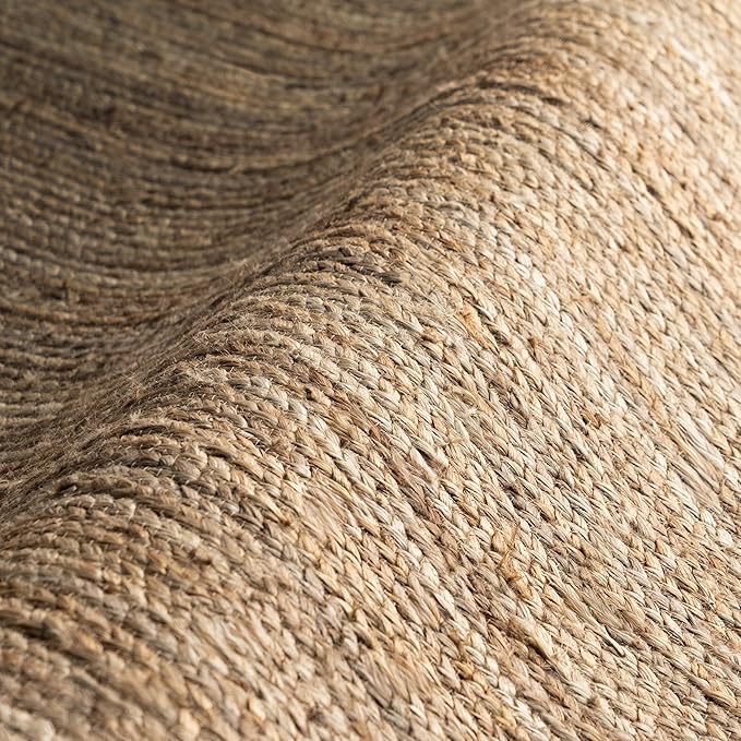 nuLOOM 3x5 Rigo Jute Hand Woven Area Rug, Natural, Solid Farmhouse Design, Natural Fiber, For Bedroom, Living Room, Dining Room, Hallway, Office, Kitchen, Entryway
