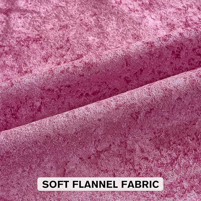 FUTEI Hot Pink Flannel Throw Pillow Covers 12x20 Inch Set of 2,Soft Dimensional Textured Lumbar Pillow Cases,Modern Home Decor for Couch Living Room