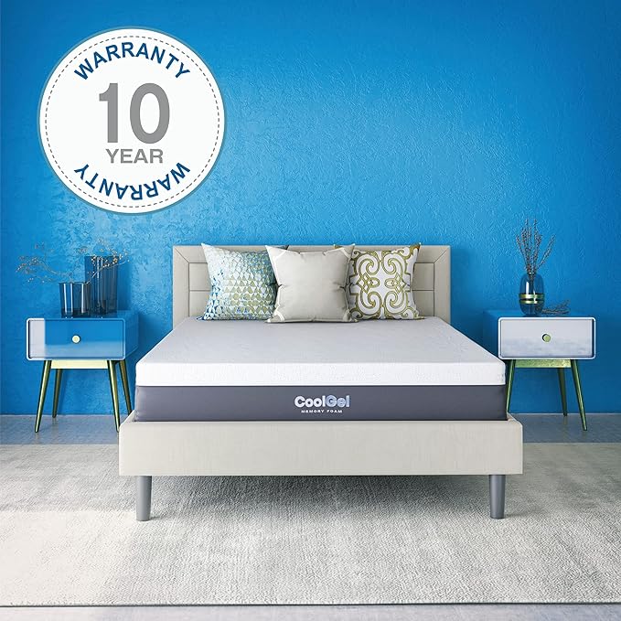 Cool Gel 12 Inch Full Size Mattress Memory Foam Medium Firm, Gel Memory Foam Mattress Full Matress Cooling, Made in the USA, 12" Depth with Pressure Relief, CertiPUR-US Certified No Fiberglass, Bed