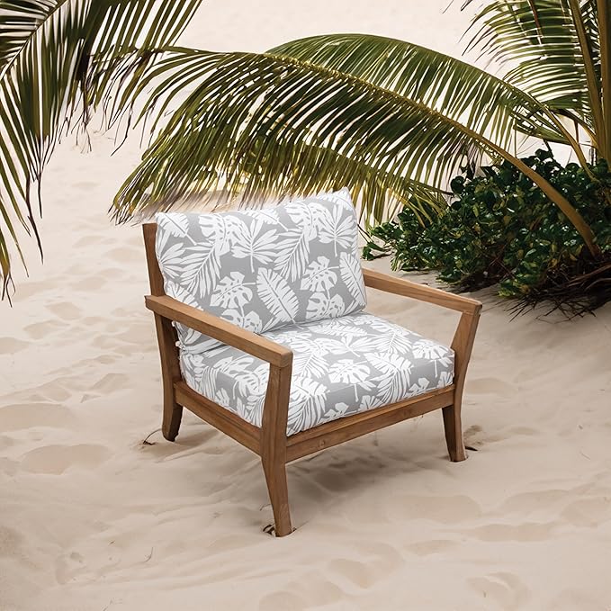 Tommy Bahama Deep Seating Lounge Cushion, 26" X 26" X 4", Tropical Chrome