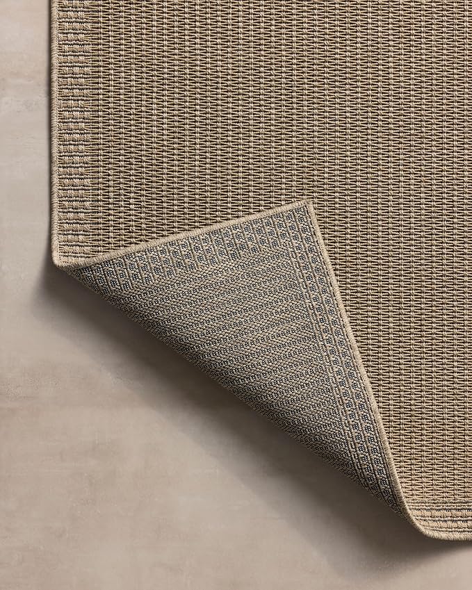 Loloi Chris Loves Julia Providence Collection PRC-02 Natural/Sand 2'-3" x 3'-9", .12" Pile Height, Indoor/Outdoor Runner Rug
