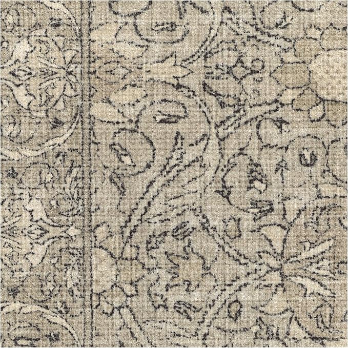 RUGGABLE x Morris & Co Washable Area Rug – Montreal Natural Stone 5x7, Stain-Resistant, Non-Slip – Medium Machine Washable Rugs for Living Room, Bedroom, Hallway, Entryway & Office–with Cushioned Pad
