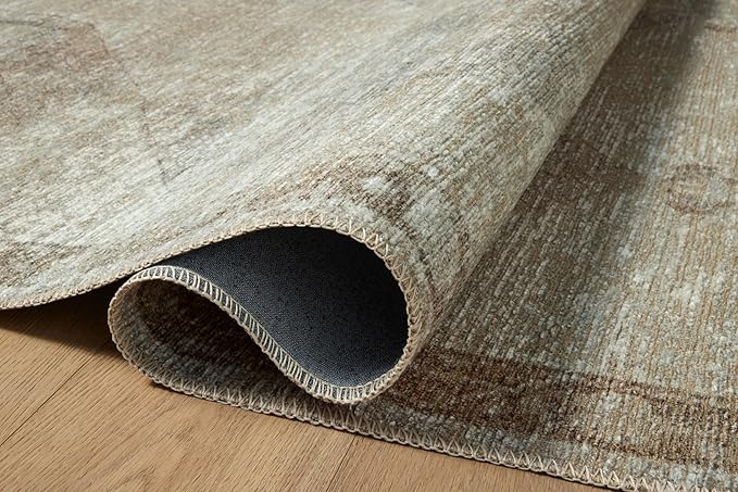 Loloi Amber Lewis Cambria Collection CBR-02 Mist/Natural 3'-6" x 5'-6" Accent Rug Jute, Neutral, Vintage Style, Antique Tone, Living, Bedroom, Dining, Carpet