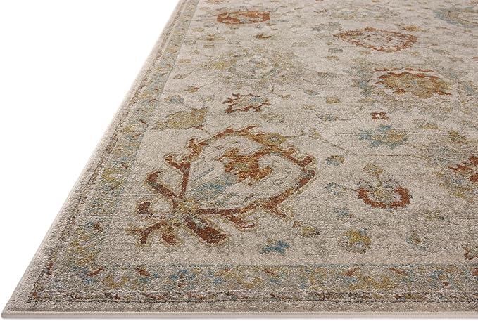 Loloi Magnolia Home by Joanna Gaines Mona Collection MOA-02 Oatmeal/Multi 2'-6" x 8'-0" Runner Rug