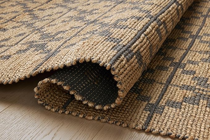 Loloi Chris Loves Julia Judy Collection JUD-05 Natural/Graphite 8'-6" x 11'-6" Area Rug