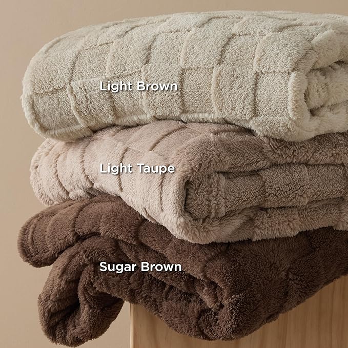 Bedsure GentleSoft Dark Brown Throw Blanket for Couch - Super Soft Cozy Blankets Gifts for Women Men Girls, Cute Small Fleece Throws for Bedroom Home Decor, 50x70 Inches