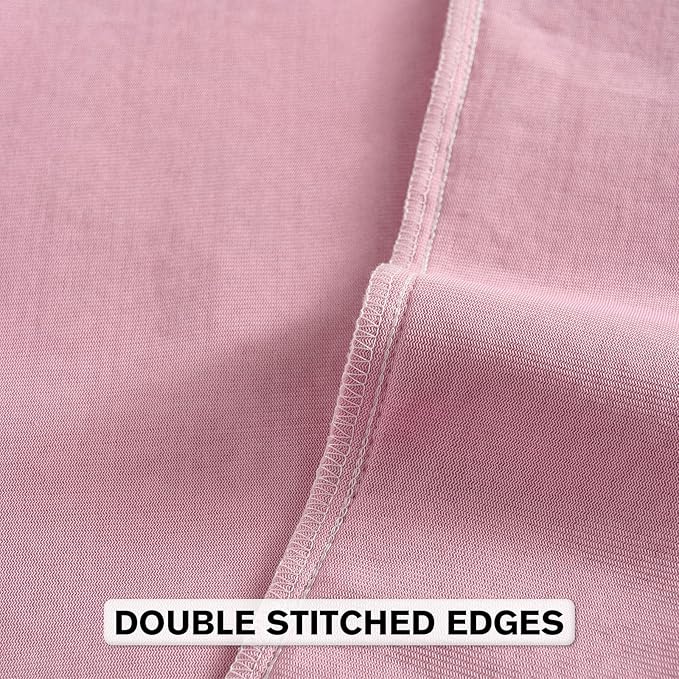 FUTEI Pink Chenille Throw Pillow Covers 24x24 Inch Set of 2,Soft Striped & Diamond Textured European Cushion Cases,Modern Home Decor for Couch Living Room