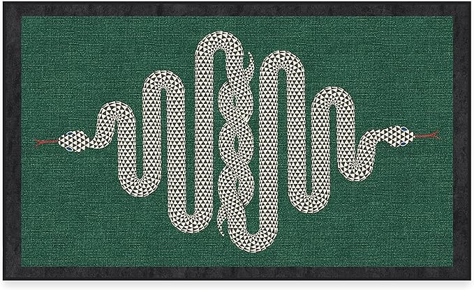 RUGGABLE x Jonathan Adler Washable Modern Area Rug – Venom Emerald 3x5, Stain-Resistant, Non-Slip – Small Machine Washable Rugs for Living Room, Bedroom, Hallway, Entryway & Office–with Standard Pad