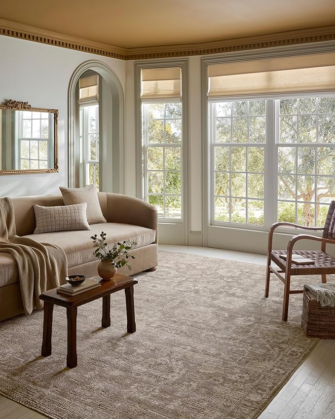 Loloi Magnolia Home by Joanna Gaines Pace Collection PAC-03 Taupe/Wheat 3'-6" x 5'-6" Accent Rug