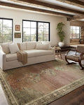 Loloi Magnolia Home by Joanna Gaines Sinclair Collection SIN-06 Clay/Tobacco 2'-3" x 7'-6", .25" Pile Height, Machine Washable, Runner Rug
