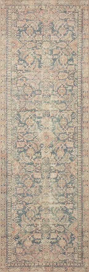 Loloi Angela Rose Aubrey Collection AUB-01 Navy/Multi 5'-0" x 7'-0", .19" Pile Height, Area Rug
