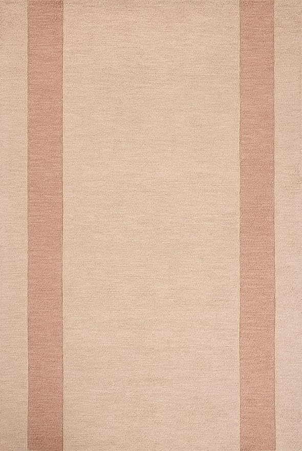 Loloi Leanne Ford Craven Collection CVN-01 Blush/Rose 5'-0" x 7'-6" Area Rug Geometrical, Patterned, Neutral, Living Room, Bedroom, Dining Room