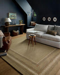 Loloi Chris Loves Julia Alfie Collection ALF-04 Green/Natural 2'-6" x 7'-6" Runner Rug Wool Neutral Living Bedroom Dining Carpet