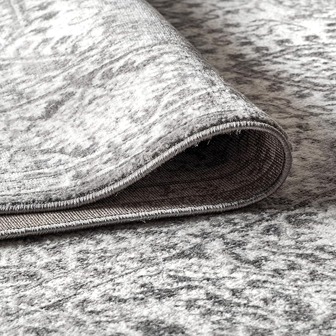 JONATHAN Y Modern Vintage Medallion Light Gray Indoor Area Rug, 12x18, Country, Floral, Easy-Cleaning for Living Room, Bedroom, Kitchen, Pet Friendly, Non-Shedding (MDP100A-18)