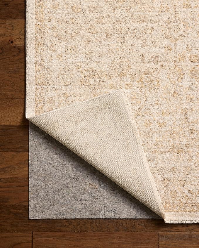 Loloi Chris Loves Julia Palma Collection PLM-01 Ivory/Sand 7'-10" x 10' Fringe Area Rug Vintage Style Boho Living Room Bedroom Carpet