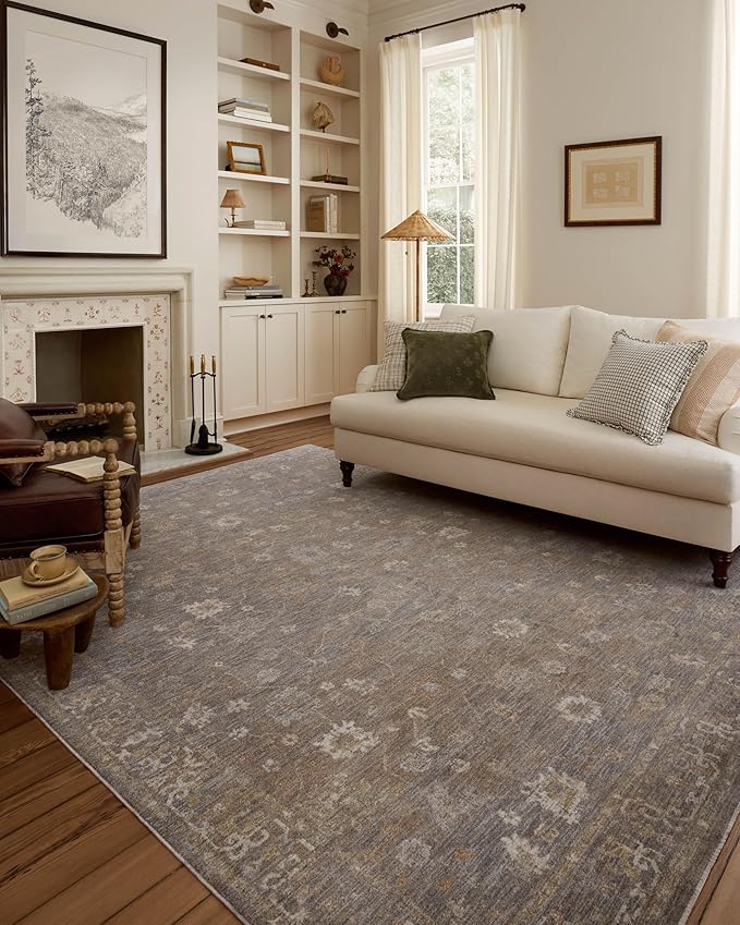 Loloi Chris Loves Julia Louisa Collection LOI-01 Stone/Multi 2'-7" x 10'-0", .38" Pile Height, Runner Rug