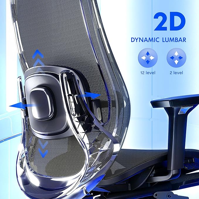 FLEXISPOT MasterEase Massage Office Chair, High Back Ergonomic Desk Chair with Adjustable Headrest, 3D Armrests, 2D Lumbar Heated Massage, 4-Position Recline, Foam Seat, Black