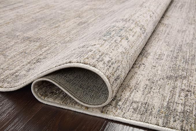 Loloi Magnolia Home by Joanna Gaines Millie Collection MIE-01 Silver/Dove 2'-7" x 8'-0", .25" Pile Height, Runner Rug