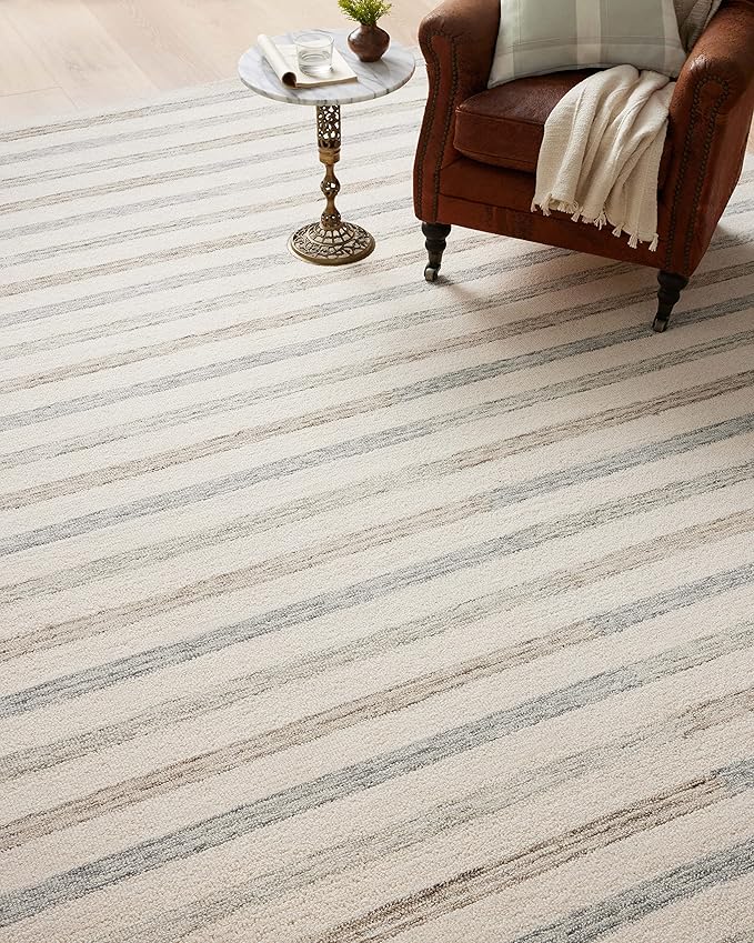 Loloi Chris Loves Julia Chris Collection CHR-05 Ivory/Slate 2'-3'' x 3'-9'', .50" Pile Height, Accent Rug