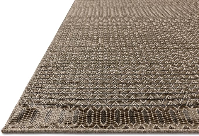 Loloi Chris Loves Julia Providence Collection PRC-05 Natural/Graphite 7'-6" x 10', .12" Pile Height, Indoor/Outdoor Area Rug