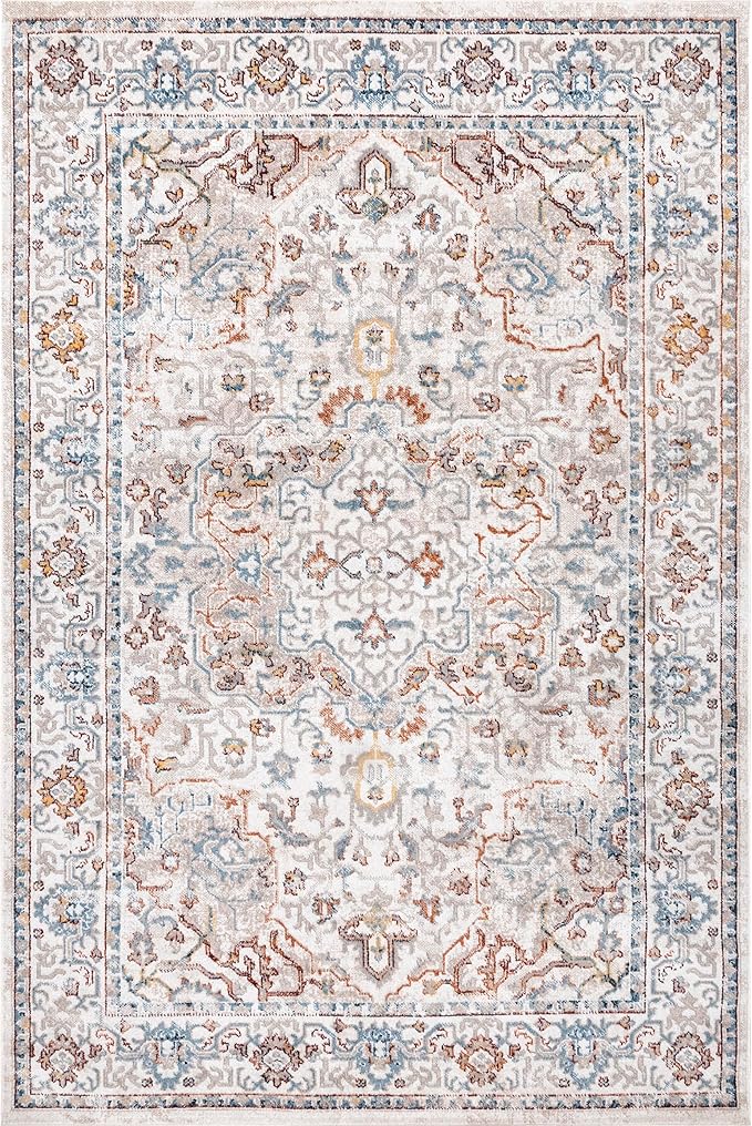 nuLOOM Cady Machine Washable Transitional Area Rug, 5' x 7'6", Beige