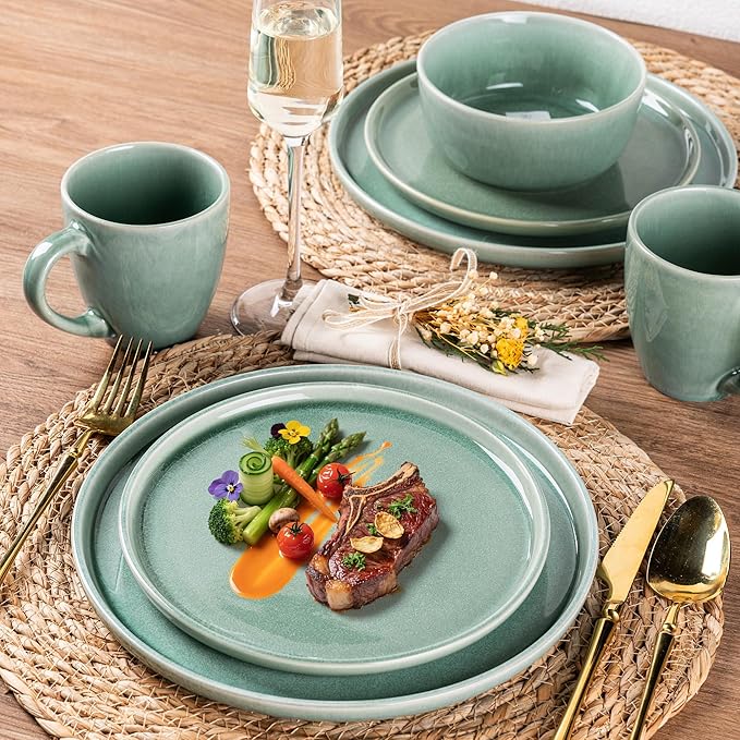 GBHOME Ceramic Coffee Mugs Set of 4, 12oz Stoneware Coffee Mugs Set For Dad Mom Women MEN, Light Weight Coffee Cups for Latte/Tea/Beer/Hot Cocoa, Dishwasher & Microwave Safe