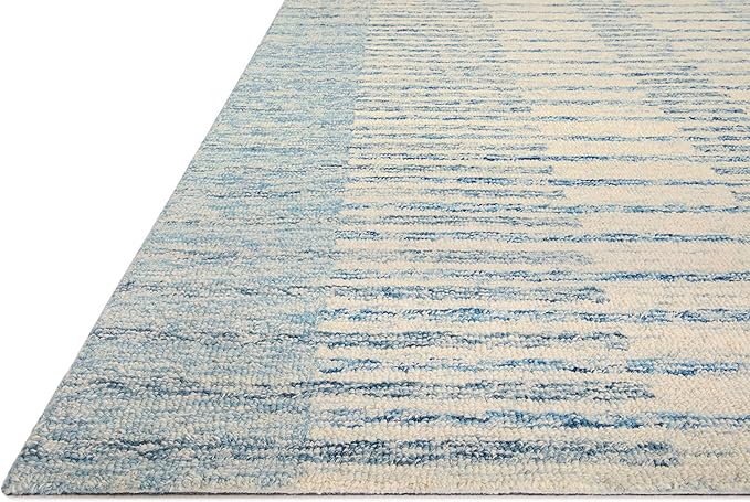 Loloi Chris Loves Julia Chris Collection CHR-01 Ivory/Denim 2'-3'' x 3'-9'', .50" Pile Height, Accent Rug