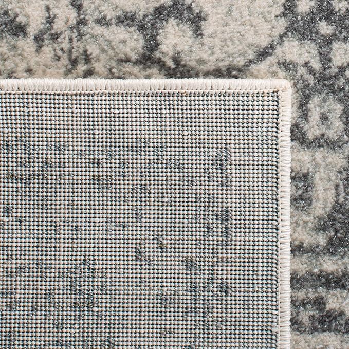 SAFAVIEH Evoke Collection 4' x 6' Ivory/Grey EVK256F Oriental Distressed Non-Shedding Living Room Bedroom Accent Rug