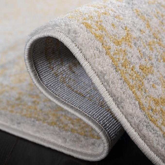 SAFAVIEH Evoke Collection 3' x 5' Ivory/Gold EVK256B Oriental Distressed Non-Shedding Living Room Bedroom Accent Rug