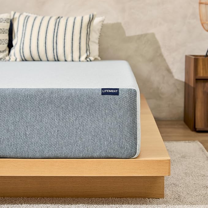 LIFEMENT Basic Twin Graphite Infused Memory Foam Mattress in a Box | Medium Firm Bed, Fiberglass Free, CertiPUR-US & Oeko-TEX Certified Foam, Cooling Pressure Relief Comfort, 6 Inch
