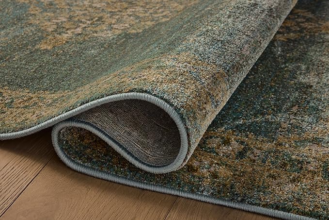 Loloi Magnolia Home by Joanna Gaines Mona Collection MOA-04 Aqua/Wheat 2'-6" x 10'-0" Runner Rug