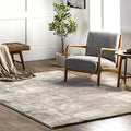 nuLOOM 6' Square Cozy Plush SuperiorWash Area Rug, Machine Washable, Non-Slip, Soft Fluffy Shag Carpet for Living Room Bedroom Kids Room Nursery Home Decor, Loni Beige