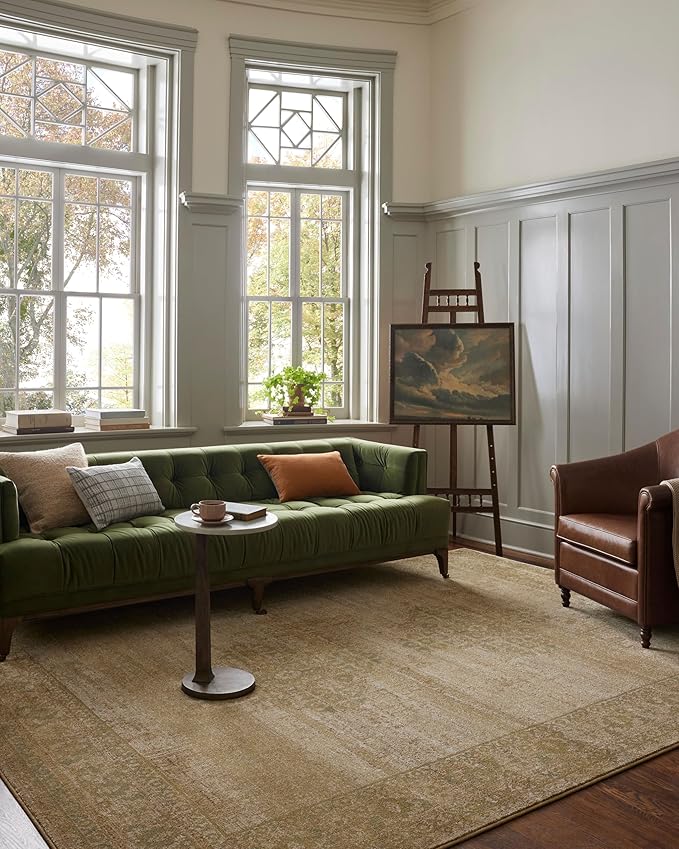 Loloi Magnolia Home by Joanna Gaines Mona Collection MOA-05 Antique/SPA 8'-10" x 12' Area Rug