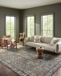 Loloi Rifle Paper Co. Maison Collection MAO-07 Charcoal 3'-0" x 3'-0" Round, .19" Pile Height, Accent Rug
