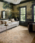 Loloi Chris Loves Julia Palma Collection PLM-11 Natural/Multi 9'-6" x 13'-1" Fringe Area Rug Vintage Style Boho Living Room Bedroom Carpet