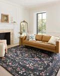 Loloi Rifle Paper Co. Maison Collection MAO-04 Tuileries Black 2'-6" x 12'-0", .19" Pile Height, Runner Rug