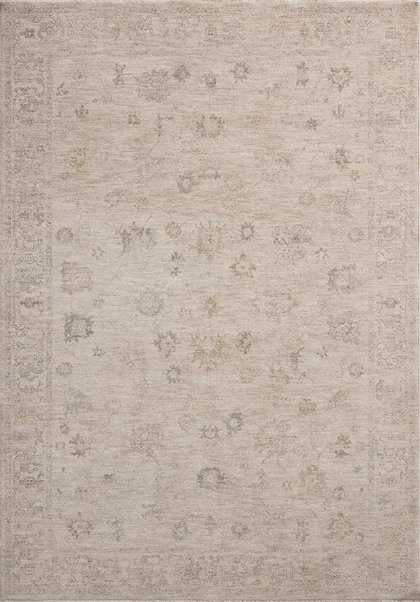 Loloi Chris Loves Julia Louisa Collection LOI-01 Oatmeal/Stone 2'-3" x 3'-10", .38" Pile Height, Accent Rug