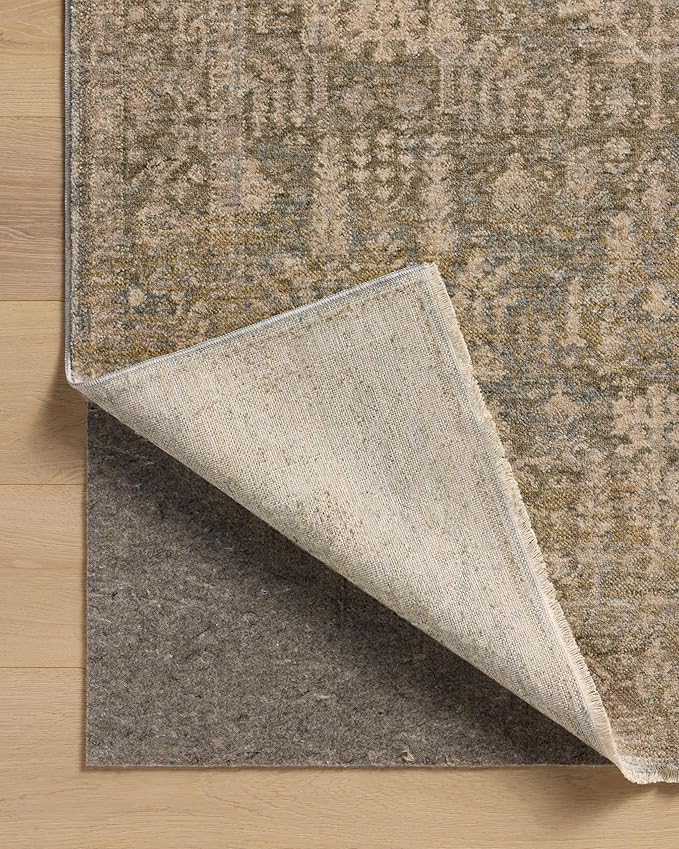 Loloi Magnolia Home by Joanna Gaines Junie Collection JUE-02 Moss/Natural 2'-7" x 8'-0", .38 Pile Height, Runner Rug