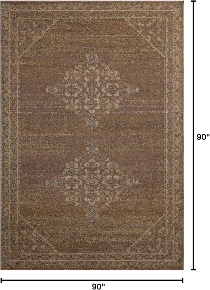 Loloi Magnolia Home by Joanna Gaines Mona Collection MOA-04 Sunset/Natural 7'-6" x 7'-6" Round Area Rug