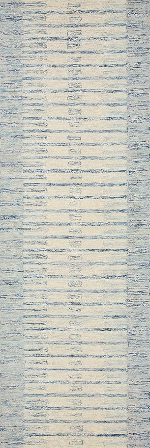 Loloi Chris Loves Julia Chris Collection CHR-01 Ivory/Denim 2'-3'' x 3'-9'', .50" Pile Height, Accent Rug