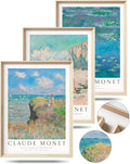 HesenDot Claude Monet Framed Wall Art,12x16in High Framed Canvas Prints, Impressionism Landscape Painting Poster Wall Decor,Vintage Home Decoration for Living Room Bedroom Gallery Office,Set of 3