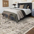 RUGGABLE Washable Vintage Area Rug – Kamran Hazel 10x14, Stain-Resistant, Non-Slip – Large Machine Washable Rugs for Living Room, Bedroom, Hallway, Entryway & Office–with Cushioned Pad