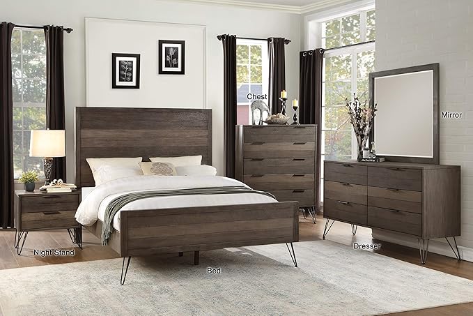 Lexicon Leavitt 2-Drawer Nightstand, Gray
