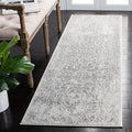 SAFAVIEH Evoke Collection 2'2" x 7' Ivory/Grey EVK256F Oriental Distressed Non-Shedding Living Room Entryway Foyer Hallway Bedroom Runner Rug
