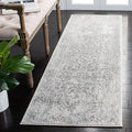 SAFAVIEH Evoke Collection Runner Rug - 2'2" x 9', Ivory & Grey, Distressed Design, Non-Shedding & Easy to Clean, Ideal for Foyer, Bedroom, Kitchen, Hallway (EVK256F)
