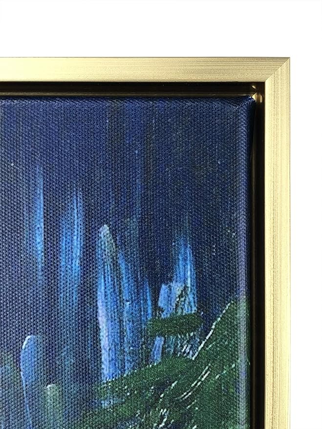 Wieco Art Framed Art Giclee Canvas Prints of Cafe Terrace at Night Canvas Prints Wall Art by Van Gogh Paintings Abstract Framed Canvas Wall Art for Home Decor Golden Frame
