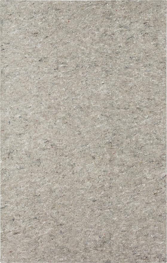 Mohawk Home 4' x 6' Non Slip Grip Rug Pad 3/8" Thick Dual Surface Felt Cushion + Rubber Gripper - Safe for All Floors