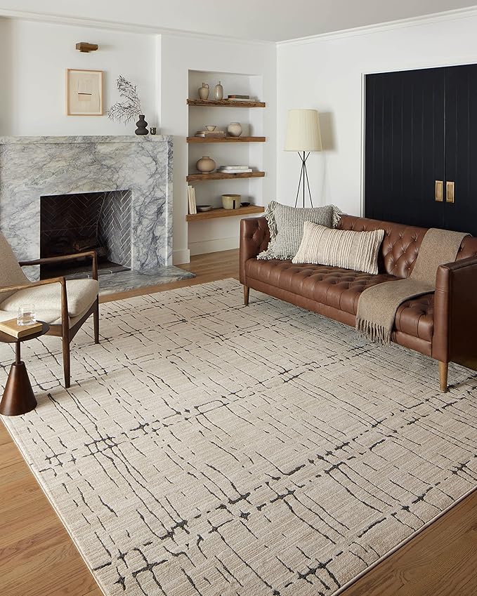 Loloi Darby Collection DAR-06 Sand/Dk. Grey 7'-10" x 10' Area Rug